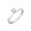 Δαχτυλίδι Μονόπετρο με Διαμάντι Λευκόχρυσος Κ18 - 16031