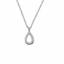 Κολιέ Δάκρυ με Ζιργκόν Λευκόχρυσος Κ14 - 03Ν378