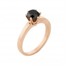 Δαχτυλίδι Μονόπετρο με Μαύρο Διαμάντι Ροζ Χρυσός Κ18 - 11057BL Δαχτυλίδι Μονόπετρο με Μαύρο Διαμάντι Ροζ Χρυσός Κ18 - 11057BL
