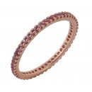 Δαχτυλίδι Ολόβερο με Ροζ Ζιργκόν Ροζ Χρυσός Κ14 - 11053PI