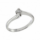 Δαχτυλίδι Μονόπετρο με Διαμάντι Λευκόχρυσος Κ18 - 06397
