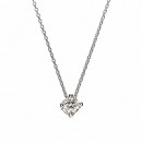 Μονόπετρο Μενταγιόν με Διαμάντι Λευκόχρυσος Κ18 - 51104