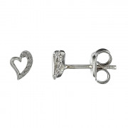 Σκουλαρίκια με Διαμάντια Λευκόχρυσος Κ18 - 09034