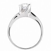 Δαχτυλίδι Μονόπετρο με Ζιργκόν Λευκόχρυσος Κ14 - 09070