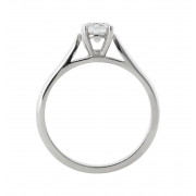 Δαχτυλίδι Μονόπετρο με Διαμάντι Λευκόχρυσος Κ18 - 11029