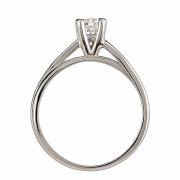 Δαχτυλίδι Μονόπετρο με Διαμάντι Λευκόχρυσος Κ18 - 11041
