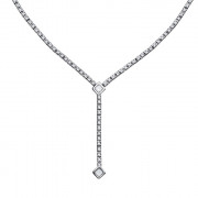 Κολιέ με Διαμάντια Λευκόχρυσος Κ18 - 40112