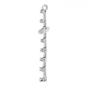 Σταυρός με Διαμάντια Λευκόχρυσος Κ18 - 53019