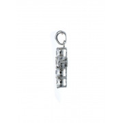 Σταυρός με Διαμάντια Λευκόχρυσος Κ18 - 55022