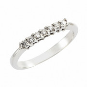 Δαχτυλίδι Μισόβερο με Διαμάντια Λευκόχρυσος Κ18 - 91188