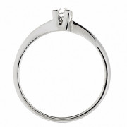Δαχτυλίδι Μονόπετρο με Διαμάντι Λευκόχρυσος Κ18 - 912823R
