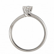 Δαχτυλίδι Μονόπετρο με Διαμάντι Λευκόχρυσος Κ18 - 91284
