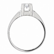 Δαχτυλίδι Μονόπετρο με Ζιργκόν Λευκόχρυσος Κ14 - 92281