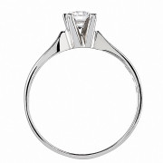 Δαχτυλίδι Μονόπετρο με Ζιργκόν Λευκόχρυσος Κ14 - 92317