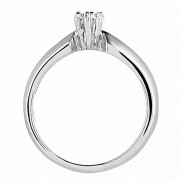 Δαχτυλίδι Μονόπετρο με Ζιργκόν Λευκόχρυσος Κ14 - 92318