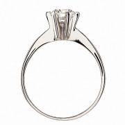 Δαχτυλίδι Μονόπετρο με Ζιργκόν Λευκόχρυσος Κ14 - 92325