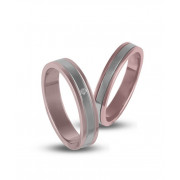 Βέρες με Διαμάντι Δίχρωμες Κ14 - 200726