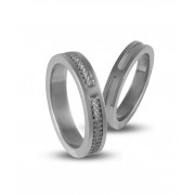 Βέρες με Διαμάντια Δίχρωμες Κ14 - 201526