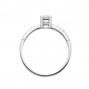 Δαχτυλίδι Μονόπετρο με Διαμάντια Λευκόχρυσος Κ18 - 13072