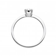 Δαχτυλίδι Μονόπετρο με Διαμάντι Λευκόχρυσος Κ18 - 13064