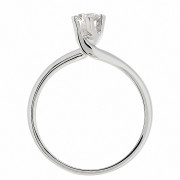 Δαχτυλίδι Μονόπετρο με Διαμάντι Λευκόχρυσος Κ18-063392R