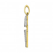 Σταυρός με Ζιργκόν Δίχρωμος Κ14 - 13056CZ