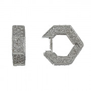 Σκουλαρίκια με Διαμάντια Λευκόχρυσος Κ18 - 33000