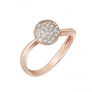 Δαχτυλίδι με Ζιργκόν Ροζ Χρυσός Κ14 - 09103