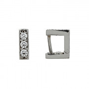 Σκουλαρίκια με Ζιργκόν Λευκόχρυσος Κ14 - 07201