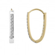 Σκουλαρίκια με Ζιργκόν Δίχρωμα Κ14 - 07204