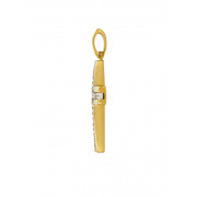 Σταυρός με Ζιργκόν Δίχρωμος Κ14 - 13009CZ