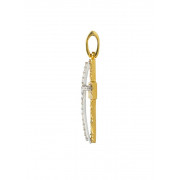 Σταυρός με Ζιργκόν Δίχρωμος Κ14 - 13011CZ