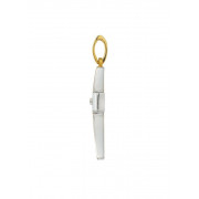 Σταυρός με Ζιργκόν Δίχρωμος Κ14 - 13016CZ