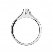 Δαχτυλίδι Μονόπετρο με Διαμάντι Λευκόχρυσος Κ18 - 13021