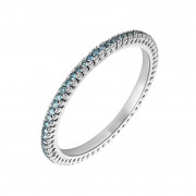 Δαχτυλίδι Ολόβερο με Μπλέ Διαμάντια Λευκόχρυσος Κ18 - 11000BLUE