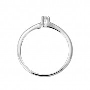 Δαχτυλίδι Μονόπετρο με Διαμάντι Λευκόχρυσος Κ18 - 13022