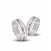 Βέρες με Διαμάντια Δίχρωμες Κ14 - 207426