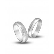 Βέρες με Διαμάντια Δίχρωμες Κ14 - 207526