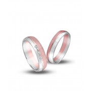 Βέρες με Διαμάντια Δίχρωμες Κ14 - 207526