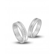 Βέρες με Διαμάντια Δίχρωμες Κ14 - 207626