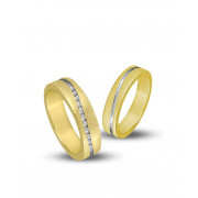 Βέρες με Διαμάντια Λευκόχρυσος Κ14 - 207726