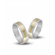 Βέρες με Διαμάντια Δίχρωμες Κ14 - 207926