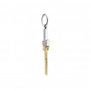 Σταυρός Σαγρέ με Ζιργκόν Χρυσός και Λευκόχρυσος Κ14 - 13095CZ