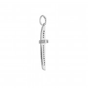 Σταυρός με Ζιργκόν Λευκόχρυσος Κ14 - 13091CZ