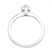 Δαχτυλίδι Μονόπετρο με Διαμάντι Καρδιά Λευκόχρυσος Κ18 - 16004