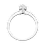 Δαχτυλίδι Μονόπετρο με Διαμάντι Καρδιά Λευκόχρυσος Κ18 - 16003