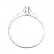 Δαχτυλίδι Μονόπετρο με Διαμάντι Λευκόχρυσος Κ18 - 16007