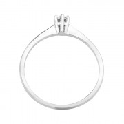 Δαχτυλίδι Μονόπετρο με Διαμάντι Λευκόχρυσος Κ18 - 16006