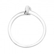 Δαχτυλίδι Μονόπετρο με Διαμάντι Πουάρ Λευκόχρυσος Κ18 - 16005