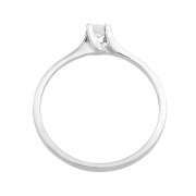 Δαχτυλίδι Μονόπετρο με Διαμάντι Λευκόχρυσος Κ18 - 160081R